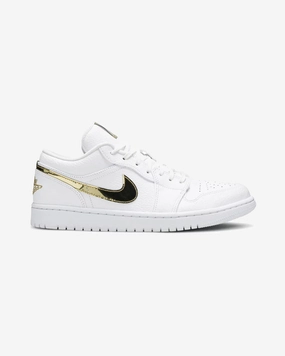 NIKE AIR JORDAN1 LOW WMNS WHITE METALLIC GOLD (NEW)