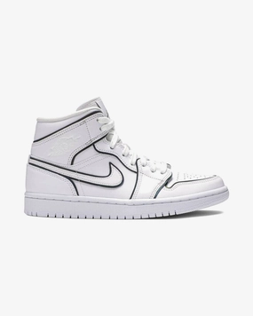 NIKE AIR JORDAN1 MID SE WMNS IRIDESCENT REFLECTIVE WHITE