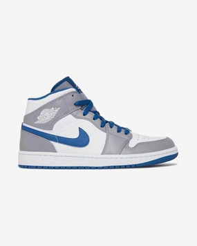 NIKE AIR JORDAN1 MID TRUE BLUE CEMENT