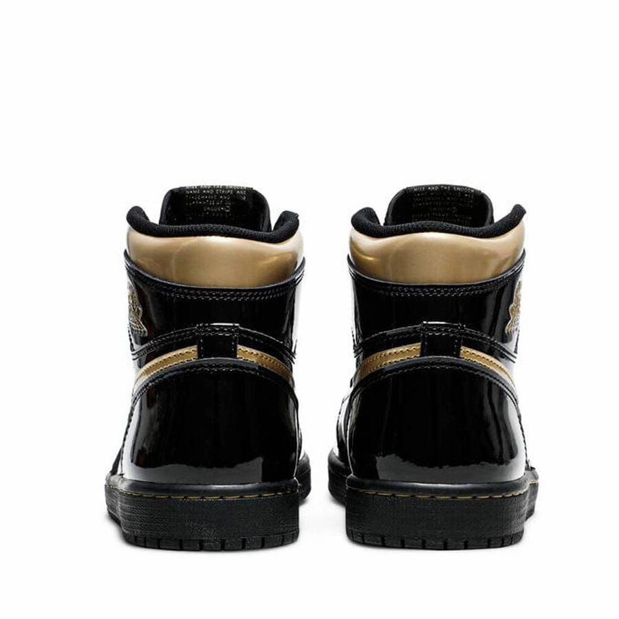 NIKE AIR JORDAN1 RETRO HIGH BLACK METALLIC GOLD 2020 GS (NEW)