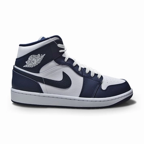 Nike Air Jordan 1 Mid 'White Metallic Gold Obsidian'