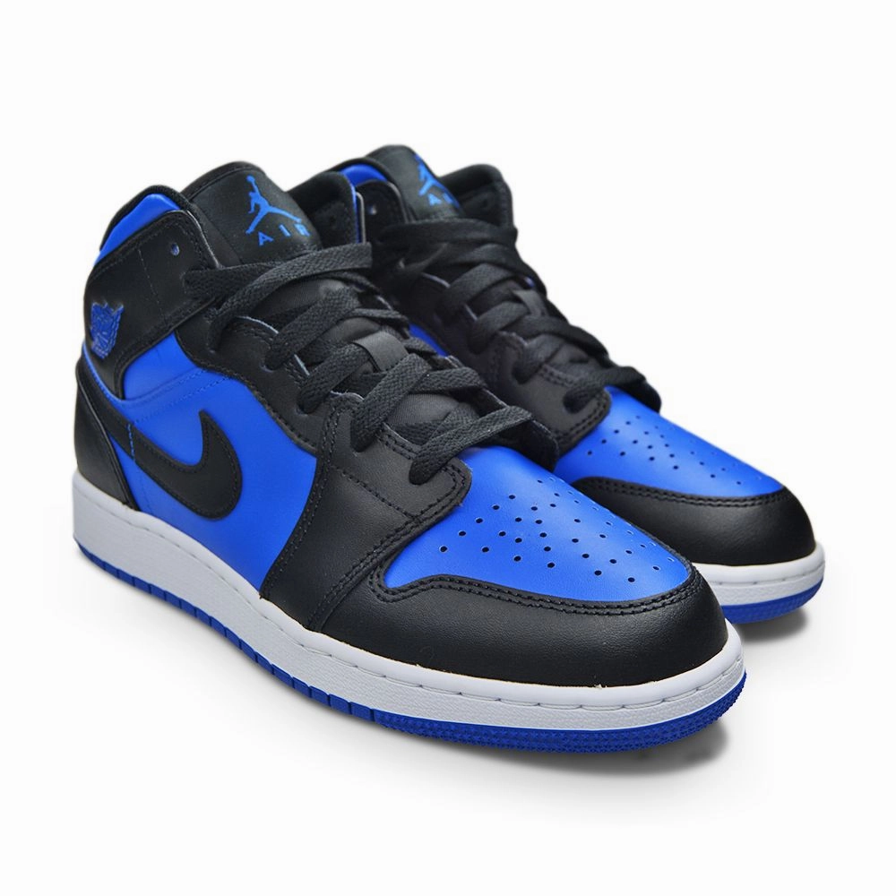 Nike Air Jordan 1 Mid "Varsity Royal' (GS) DQ842 042 Black Royal Blue