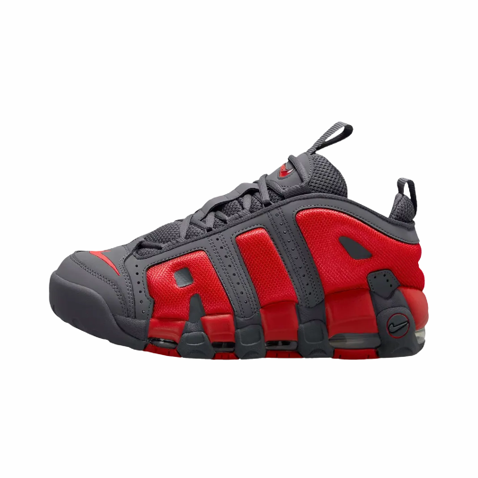 Nike Air More Uptempo Low Dark Grey Light Crimson