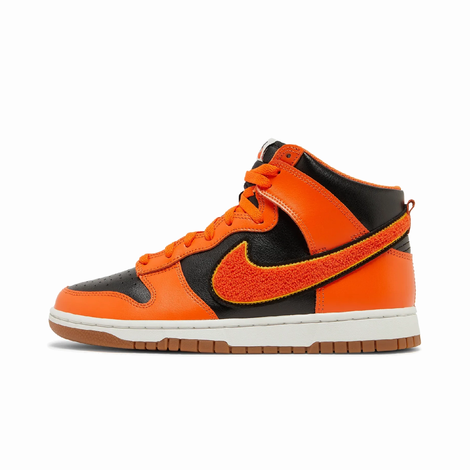 Nike Dunk High Retro Chenille Swoosh Safety Orange