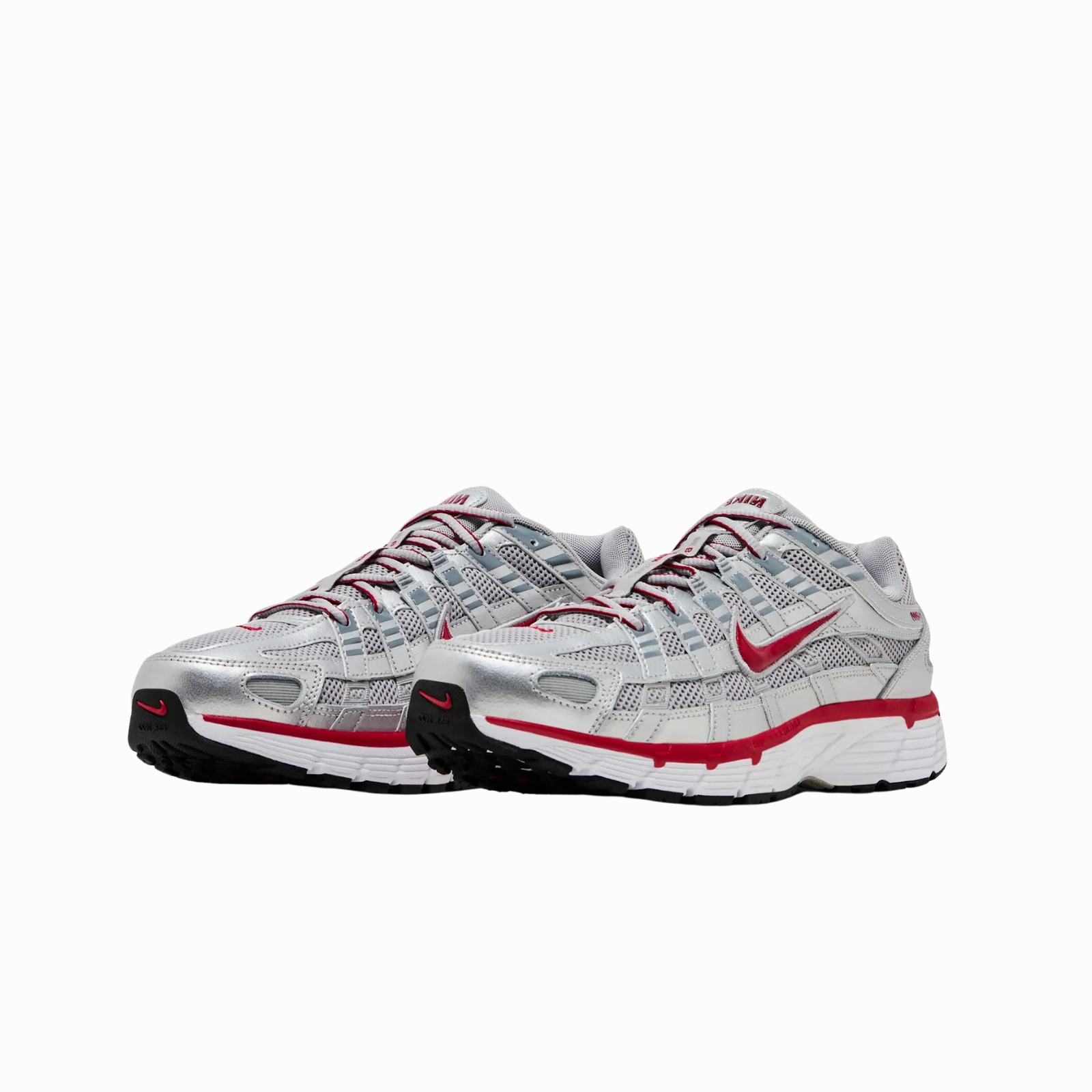 Nike P-6000 Metallic Silver Gym Red