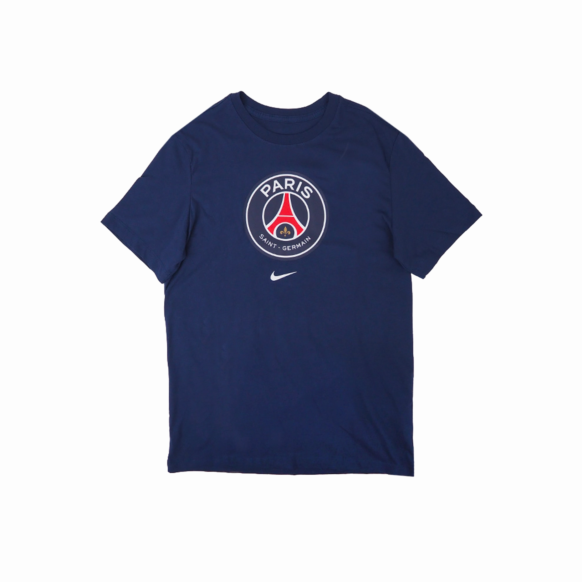 Nike Paris Saint-Germain Crest Football T-Shirt Navy