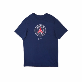Nike Paris Saint-Germain Crest Football T-Shirt Navy