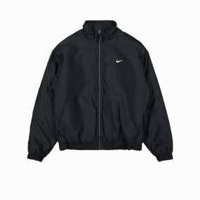 Nike Solo Swoosh Satin Bomber Jacket Black