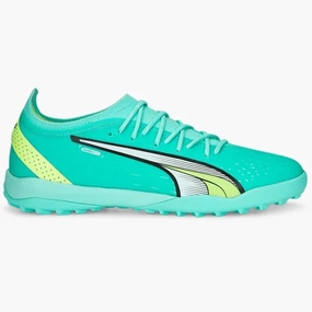 Puma Ultra Ultimate Cage TF Turf Soccer Shoes- Blue Glimmer Ultra Match Orange
