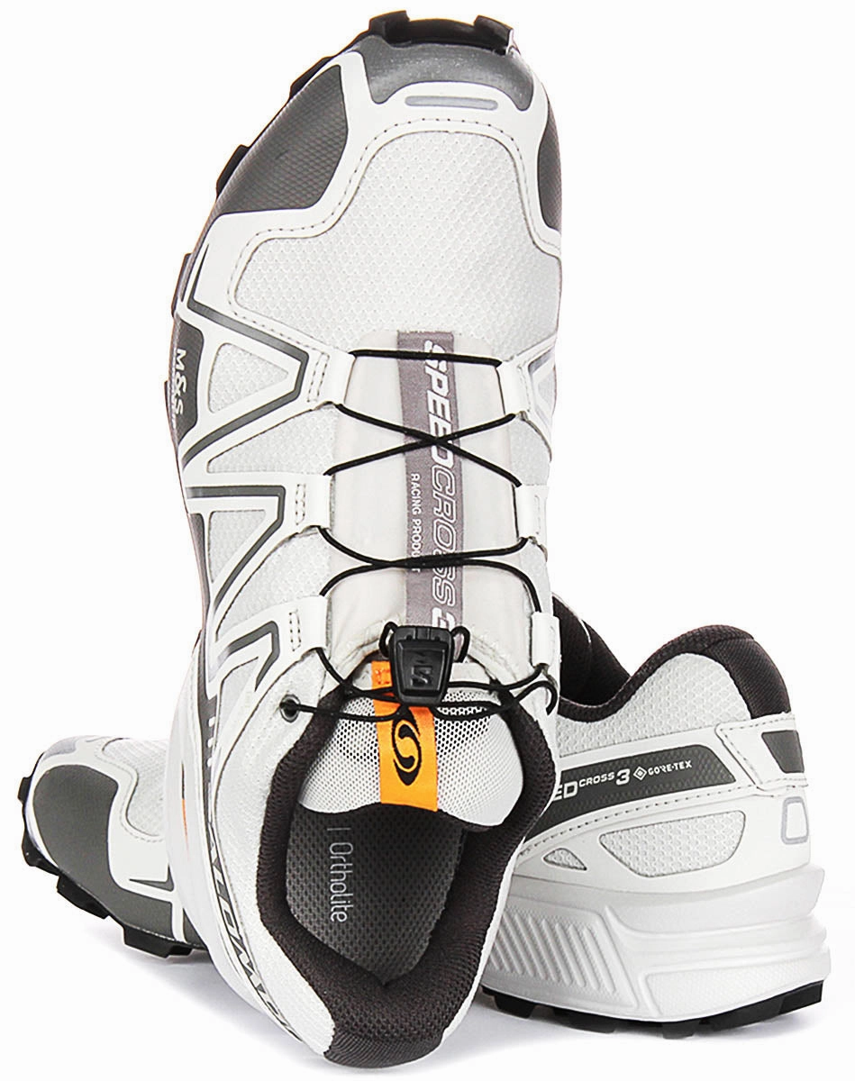 Salomon Speedcross 3 Gortex In White Grey Shoes Salomon