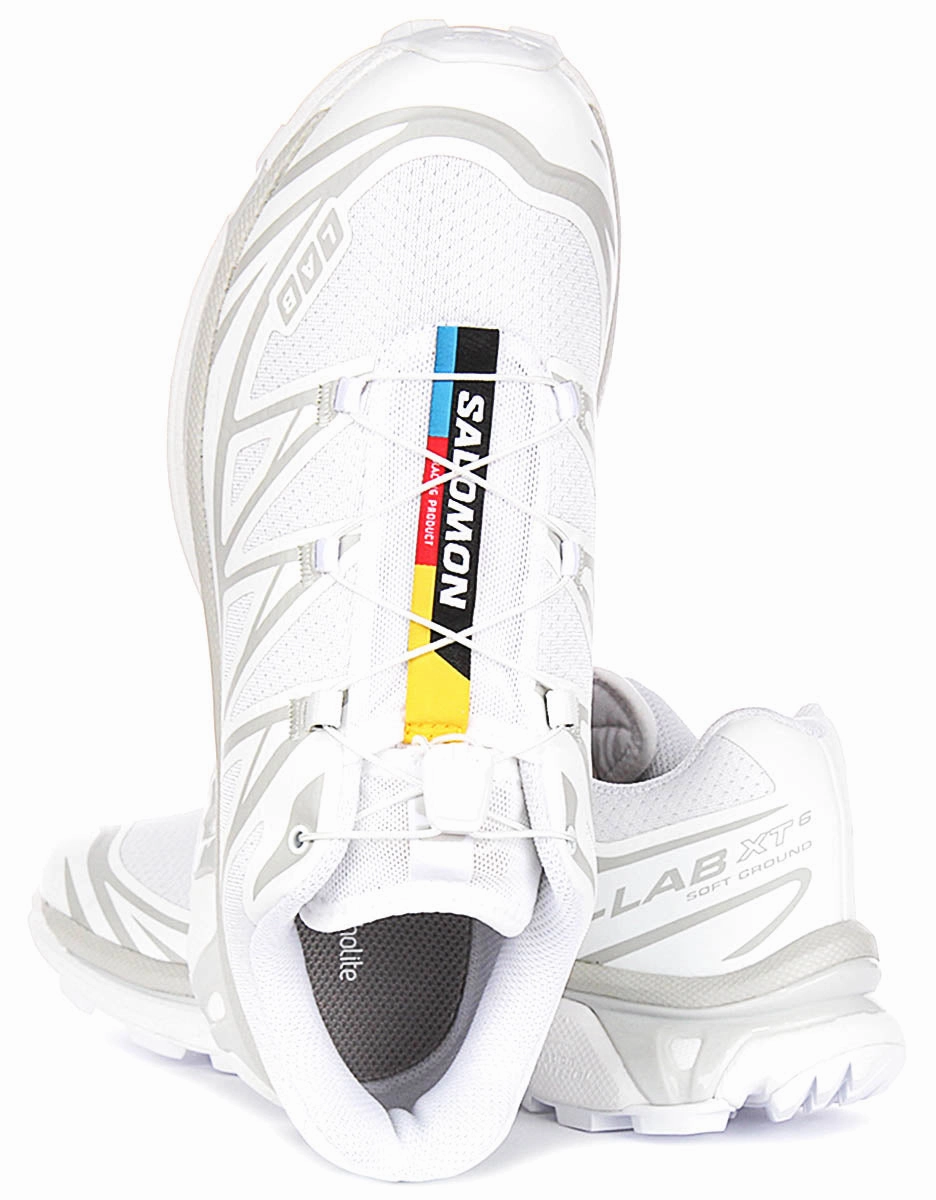 Salomon XT 6 In White Grey Shoes Salomon