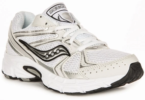 Saucony G Ride Millennium In White Silver Shoes Saucony