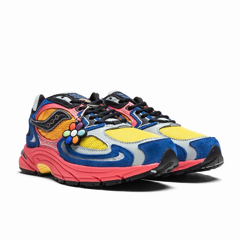 Saucony Grid Jazz 9 Jae Tips I Love You But Im Busy Blue/Orange/Yellow/Pink S70864-3