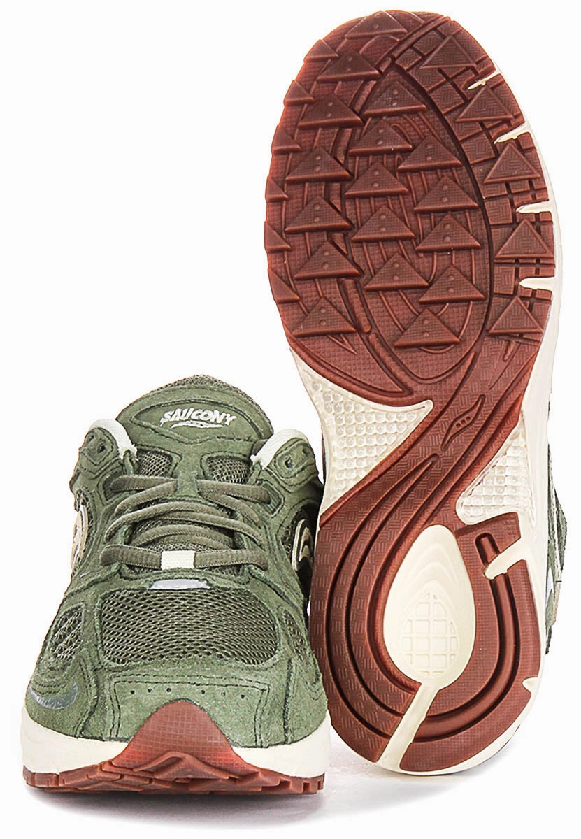 Saucony Grind Jazz 9 In Olive White Shoes Saucony