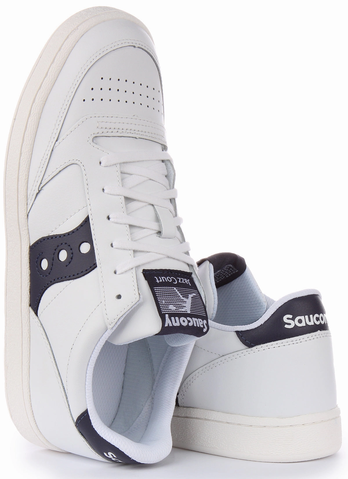 Saucony Jazz Court In White Navy Shoes Saucony