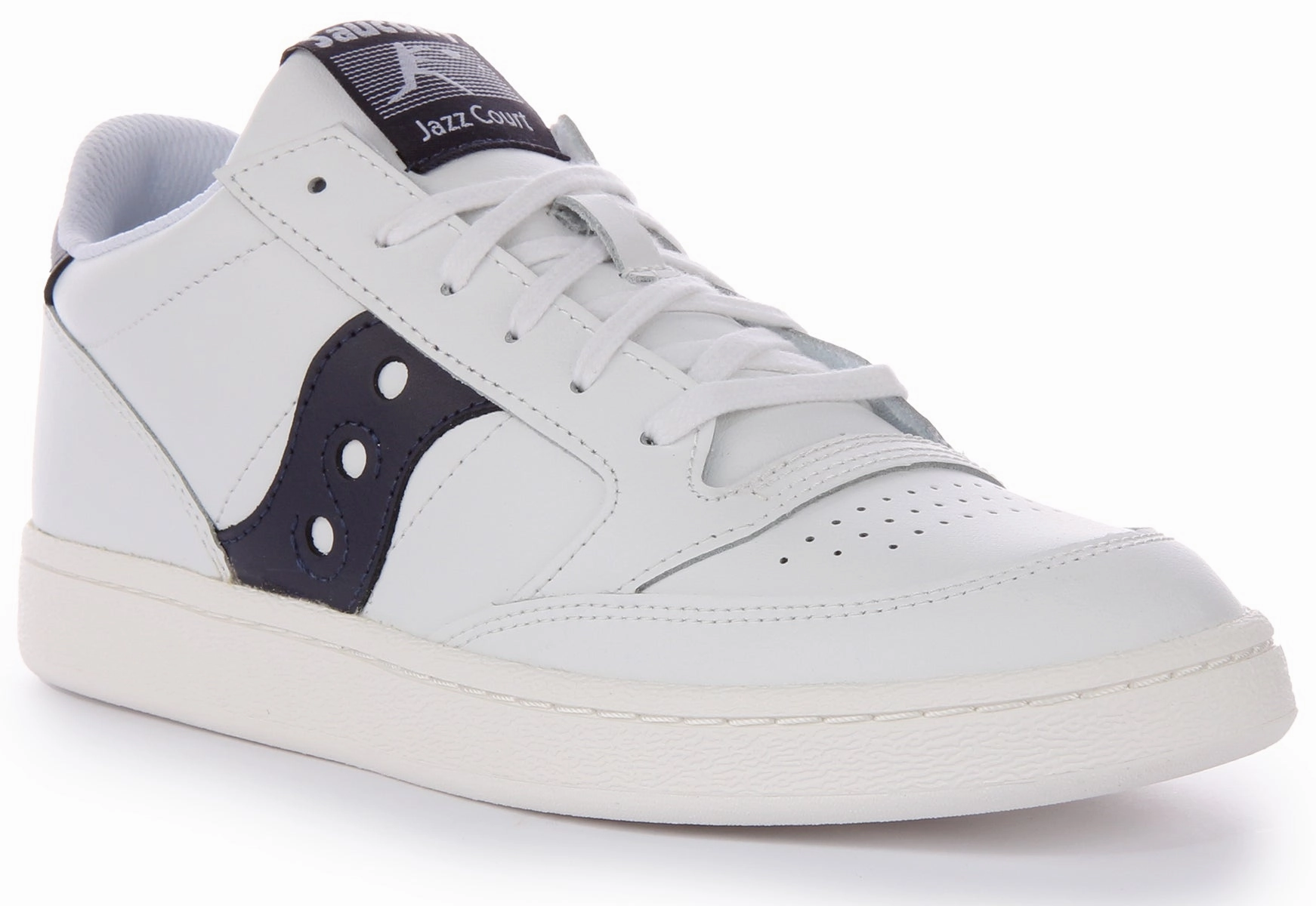 Saucony Jazz Court In White Navy Shoes Saucony