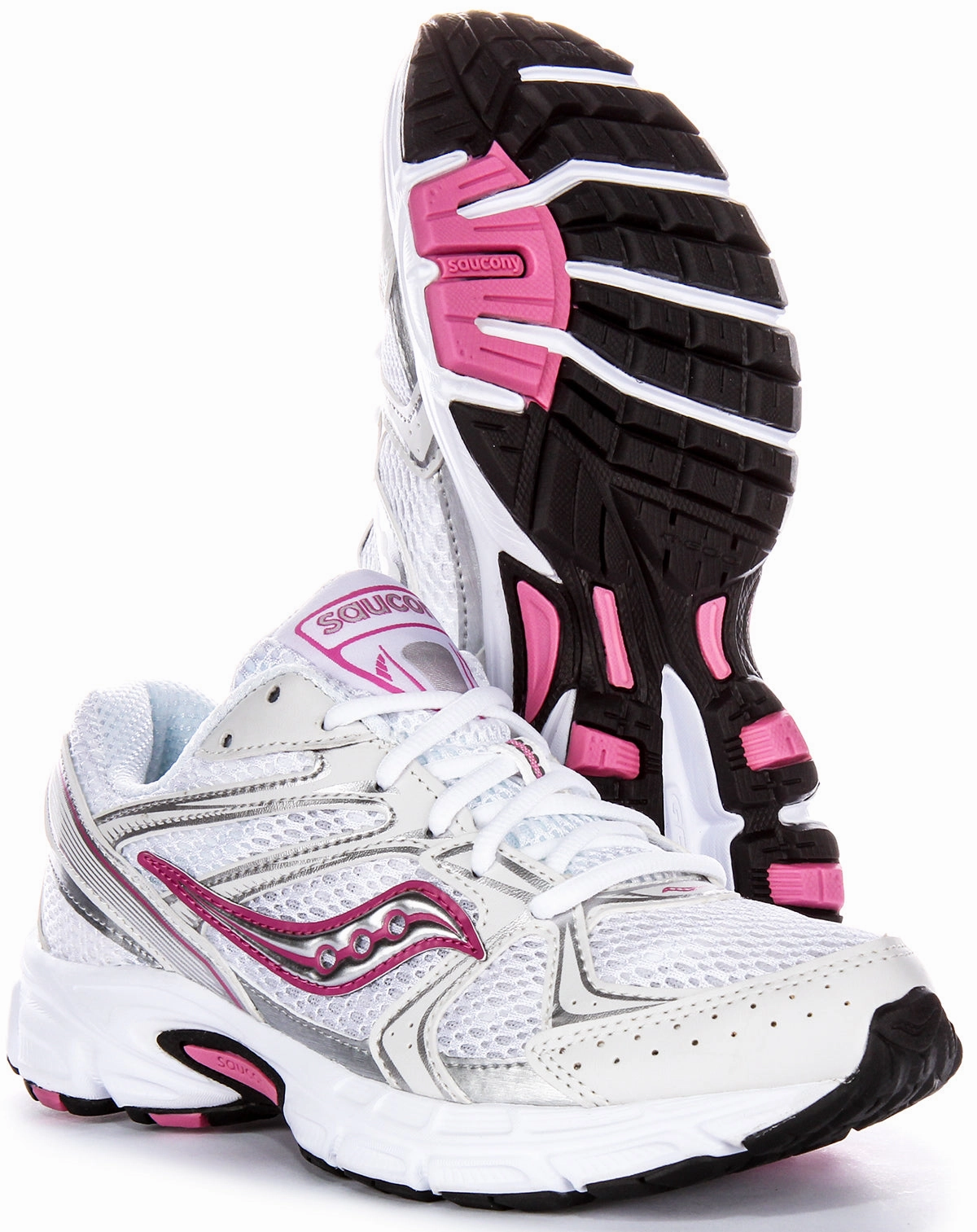 Saucony Ride Millennium In White Pink For Women Shoes Saucony
