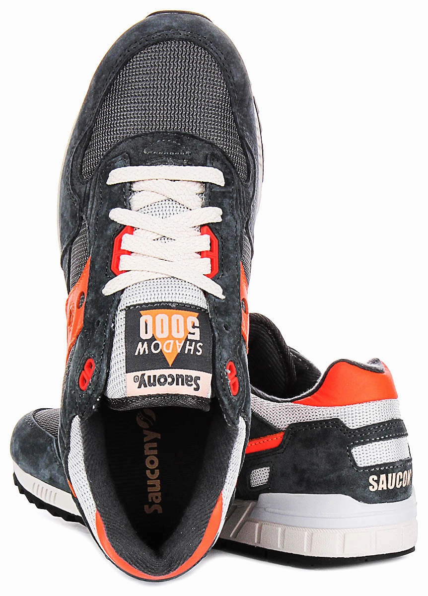 Saucony Shadow 5000 In Grey Orange For Men Shoes Saucony