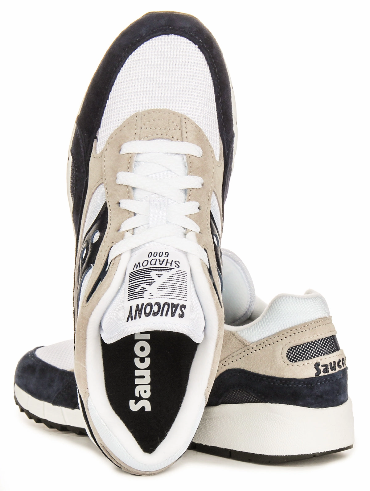 Saucony Shadow 6000 In White Navy Shoes Saucony