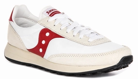 Saucony Trainer 80 In White Red Shoes Saucony
