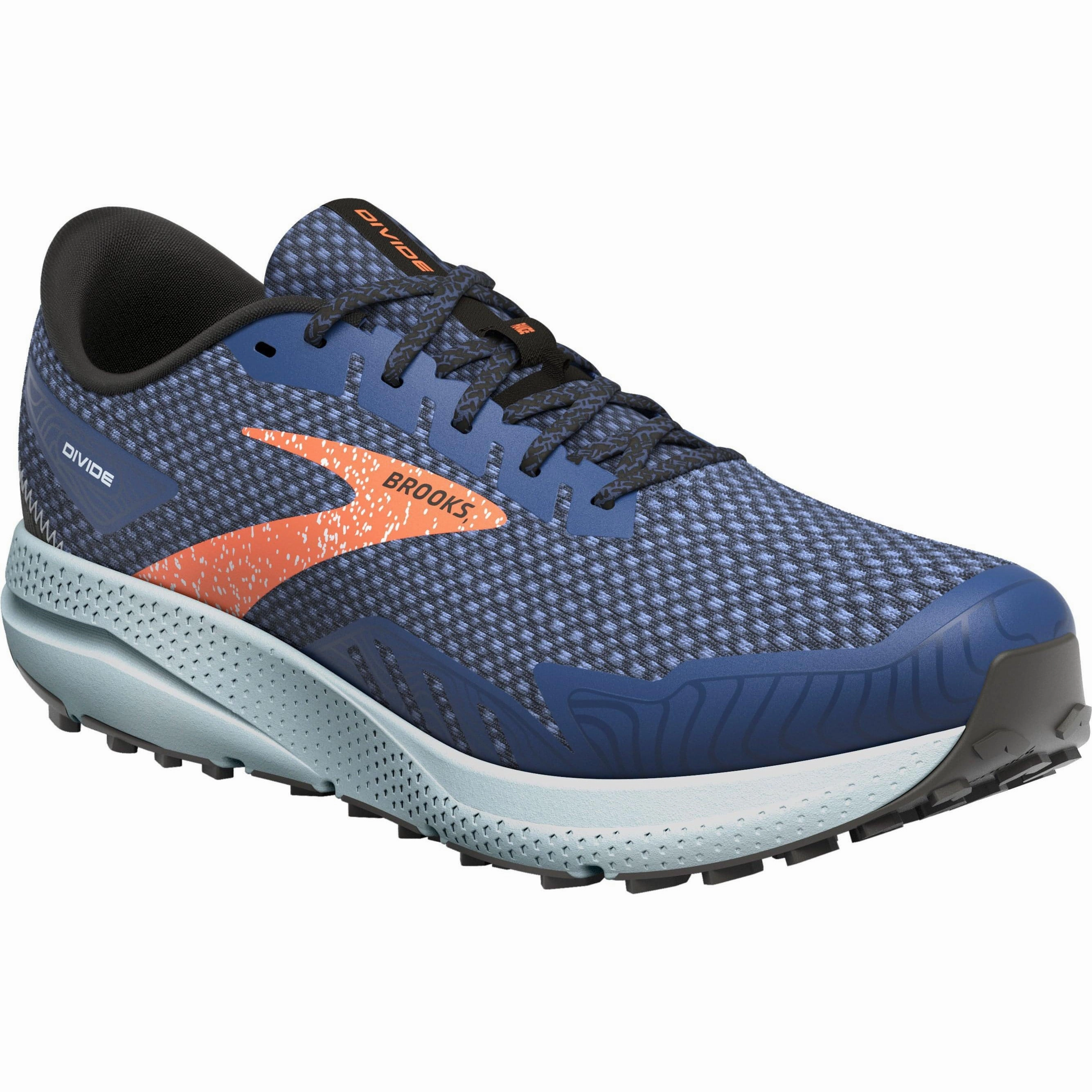 Shoes Brooks Brooks Divide 4 Mens Trail Running Shoes - Navy