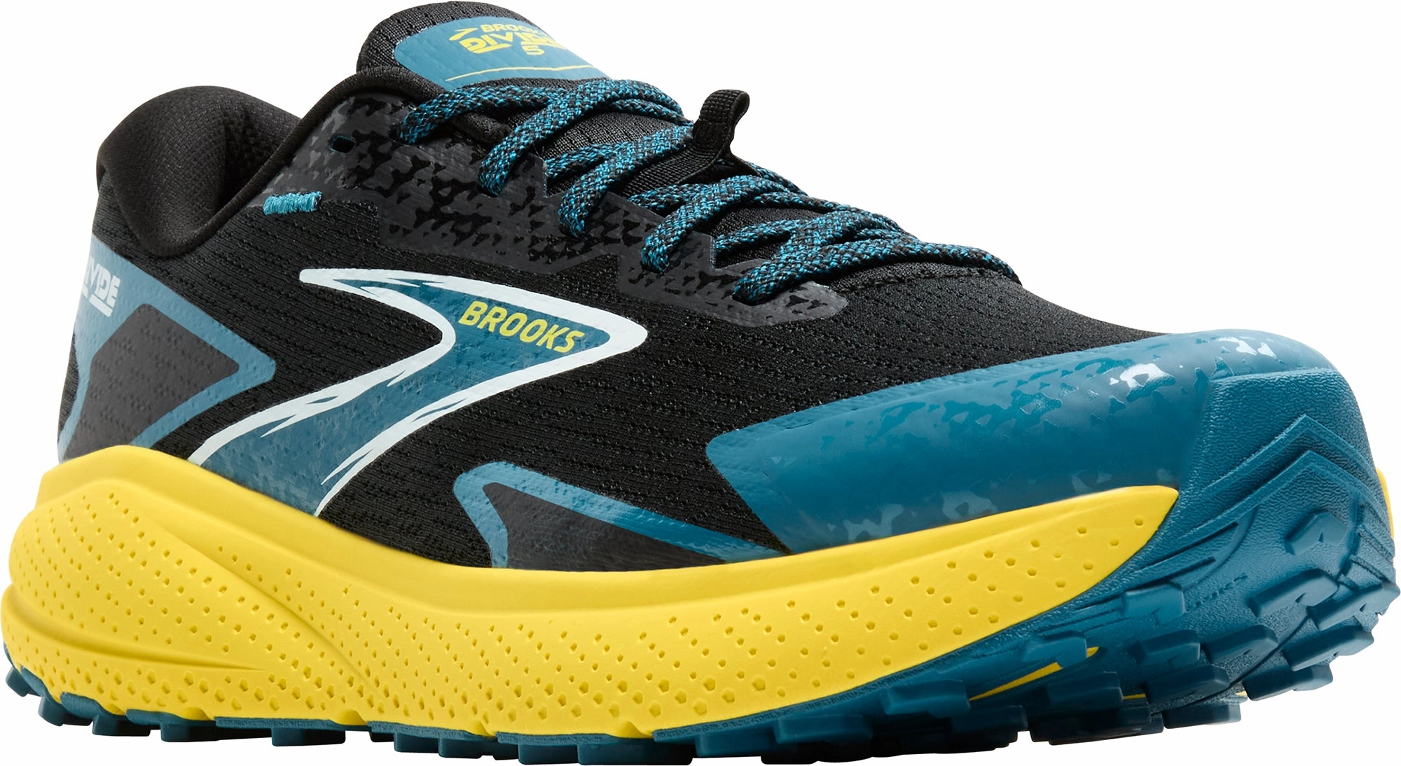 Shoes Brooks Brooks Divide 5 Mens Trail Running Shoes - Black