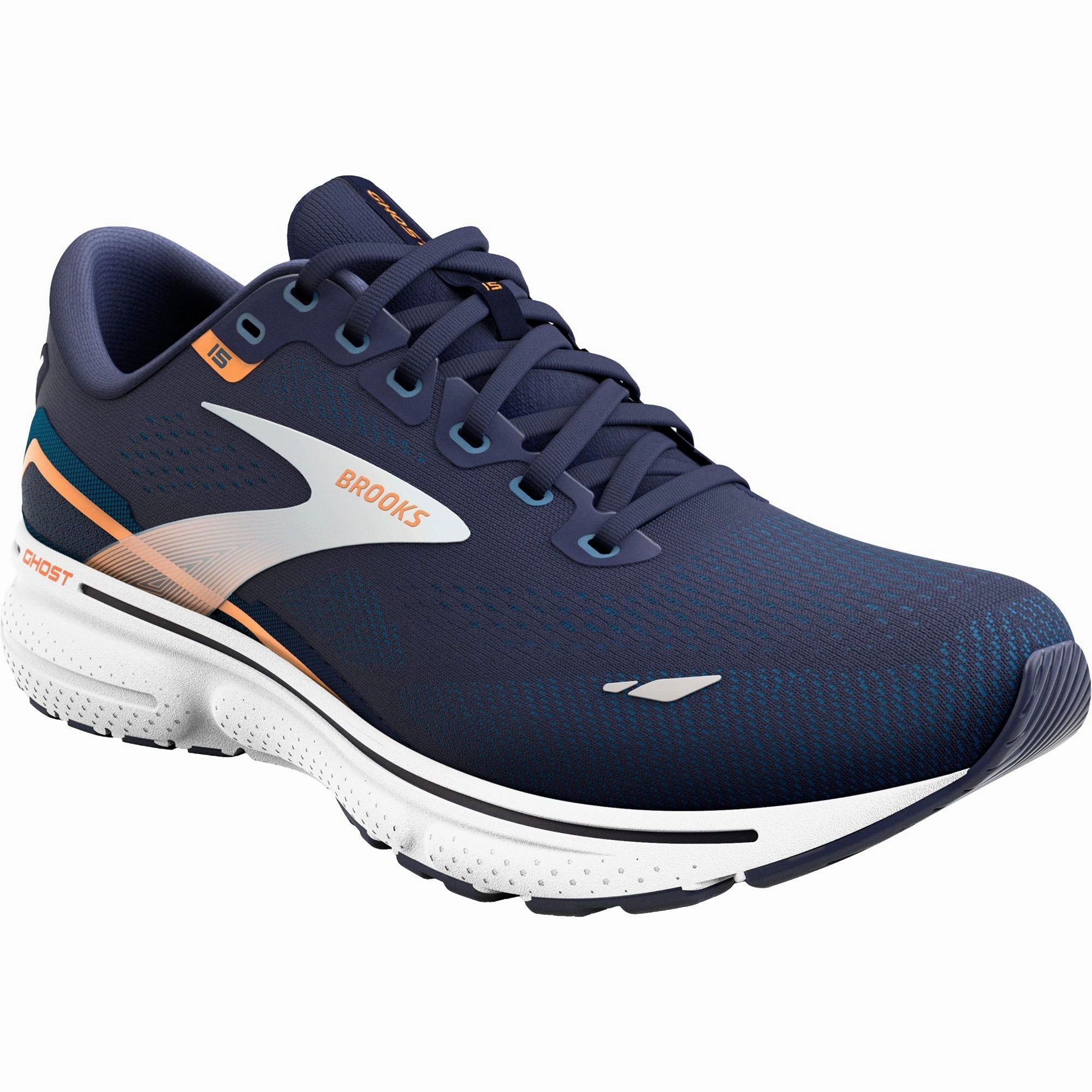 Shoes Brooks Brooks Ghost 15 WIDE FIT Mens Running Shoes - Navy
