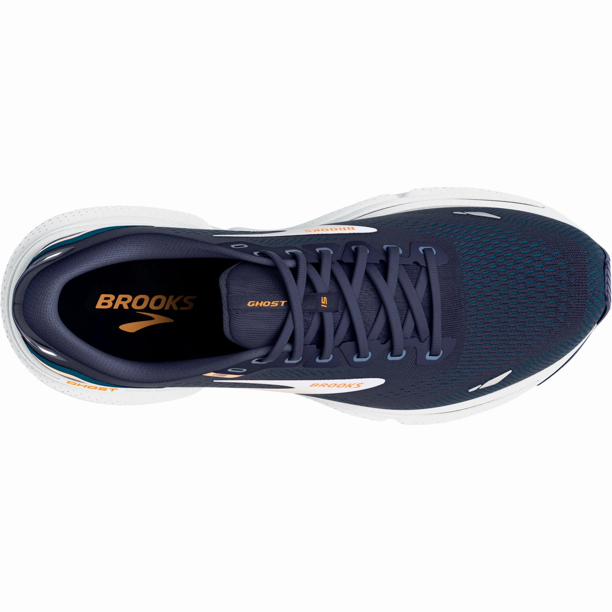 Shoes Brooks Brooks Ghost 15 WIDE FIT Mens Running Shoes - Navy