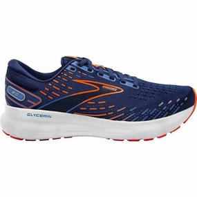 Shoes Brooks Brooks Glycerin 20 Mens Running Shoes - Blue