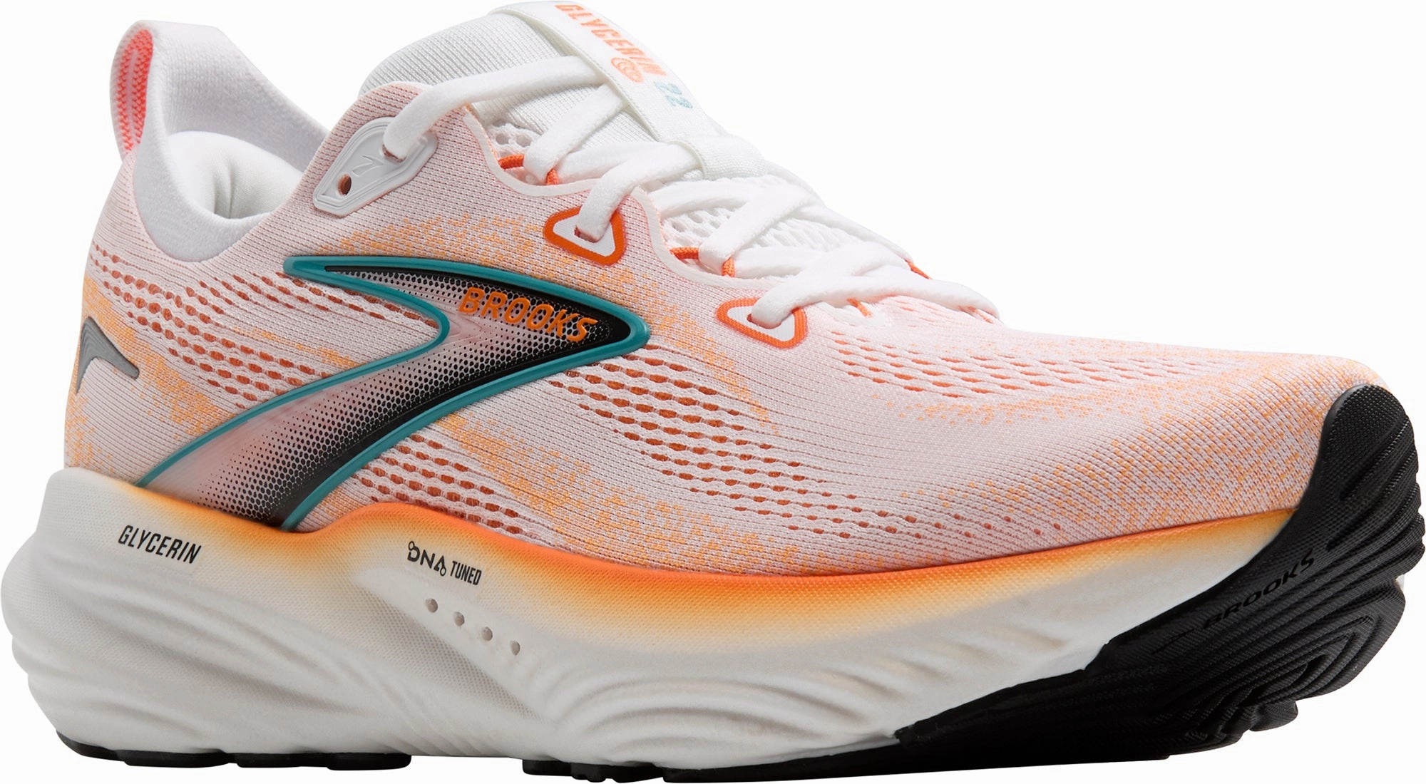 Shoes Brooks Brooks Glycerin 22 Mens Running Shoes - White