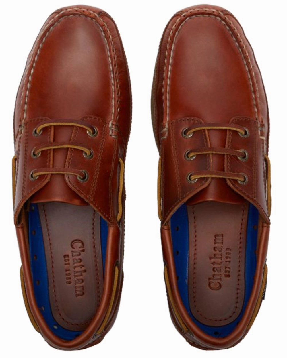 Shoes Chatham Chatham Mens Rockwell II G2 Leather Wide Fit Boat Shoes