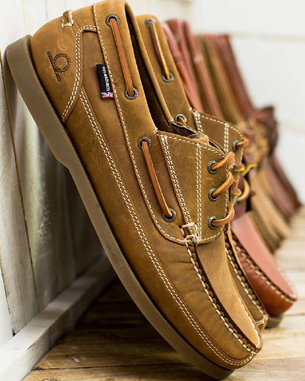 Shoes Chatham Chatham Mens Rockwell II G2 Leather Wide Fit Boat Shoes