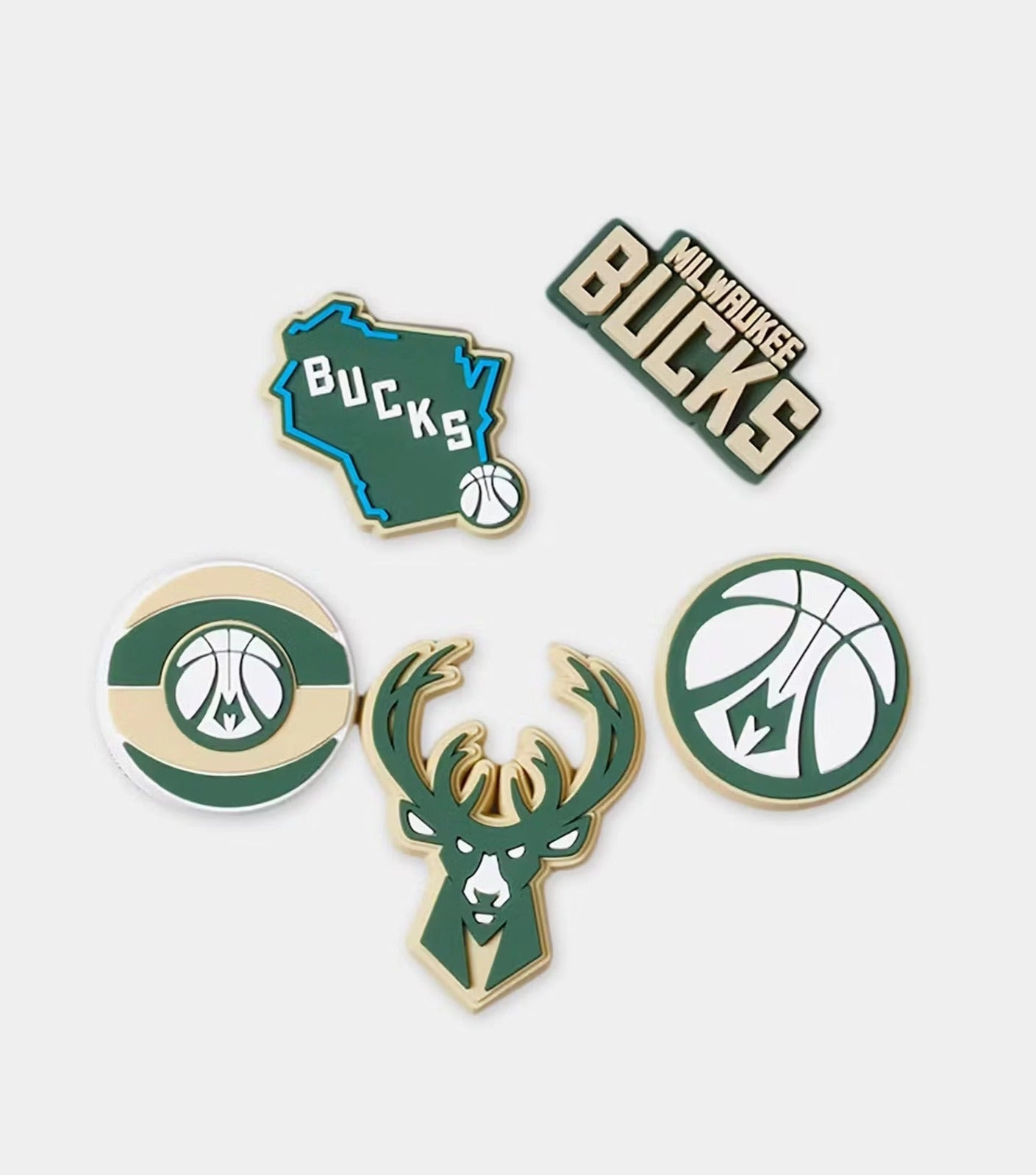 Shoes Crocs Jibbitz NBA Milwaukee Bucks 5-Pack