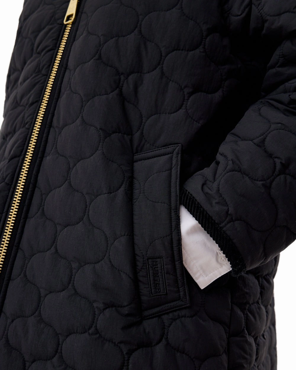 Shoes Hunter Wellies Hunter Womens Fionn Long Quilted Coat