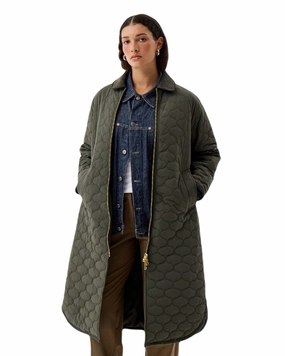 Shoes Hunter Wellies Hunter Womens Fionn Long Quilted Coat