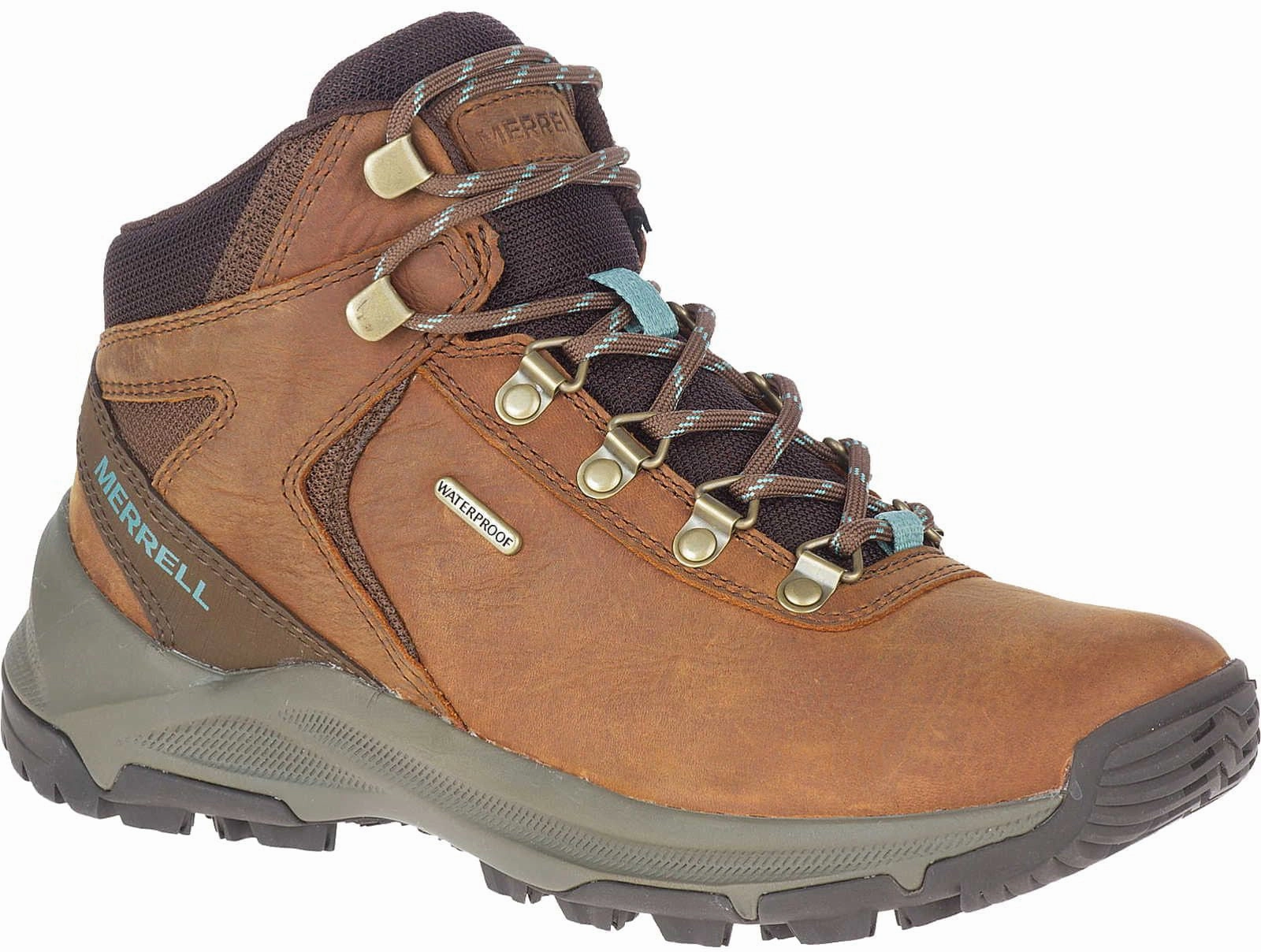 Shoes Merrell Merrell Erie Mid Leather Waterproof Womens Walking Boots - Brown