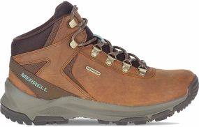 Shoes Merrell Merrell Erie Mid Leather Waterproof Womens Walking Boots - Brown