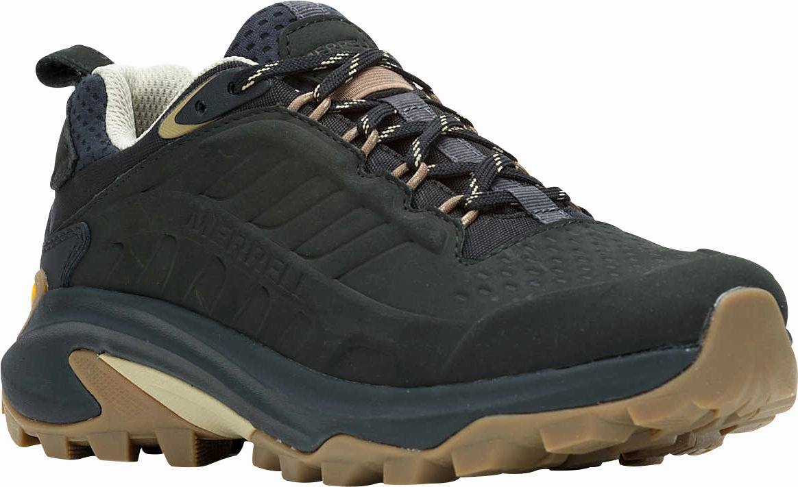 Shoes Merrell Merrell Moab Speed 2 Leather Waterproof Womens Walking Shoes - Black