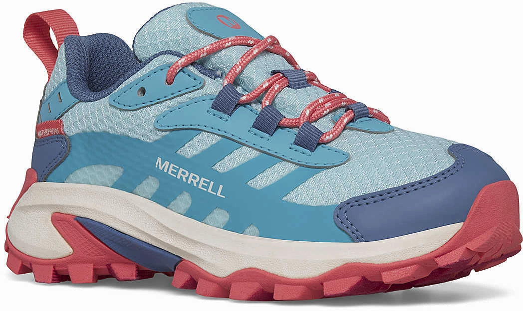 Shoes Merrell Merrell Moab Speed 2 Waterproof Junior Walking Shoes - Blue