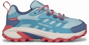 Shoes Merrell Merrell Moab Speed 2 Waterproof Junior Walking Shoes - Blue