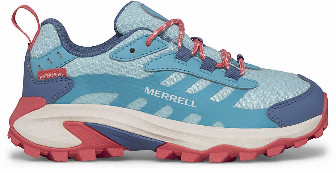 Shoes Merrell Merrell Moab Speed 2 Waterproof Junior Walking Shoes - Blue