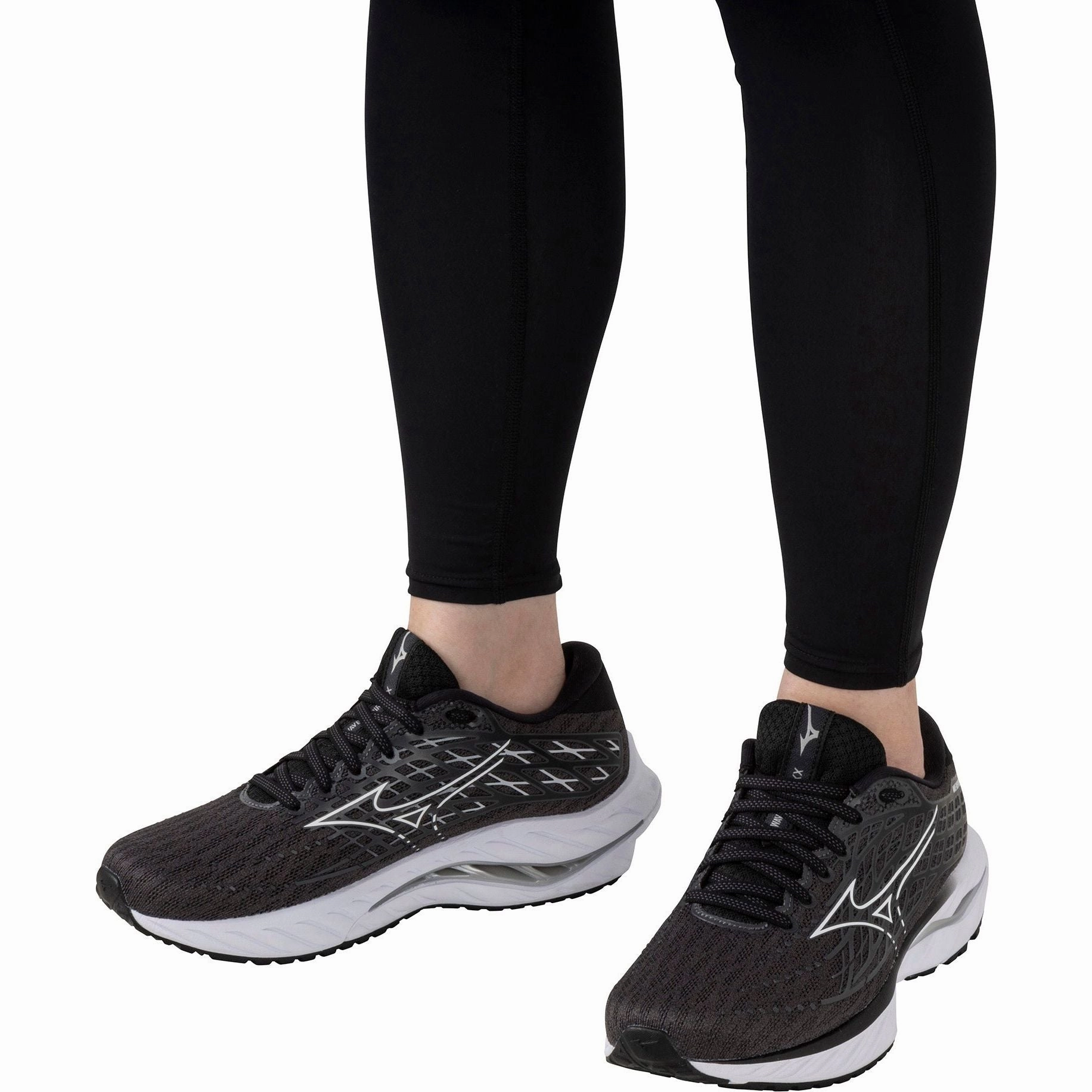 Shoes Mizuno Mizuno Wave Inspire 20 WIDE FIT (D) Womens Running Shoes - Black