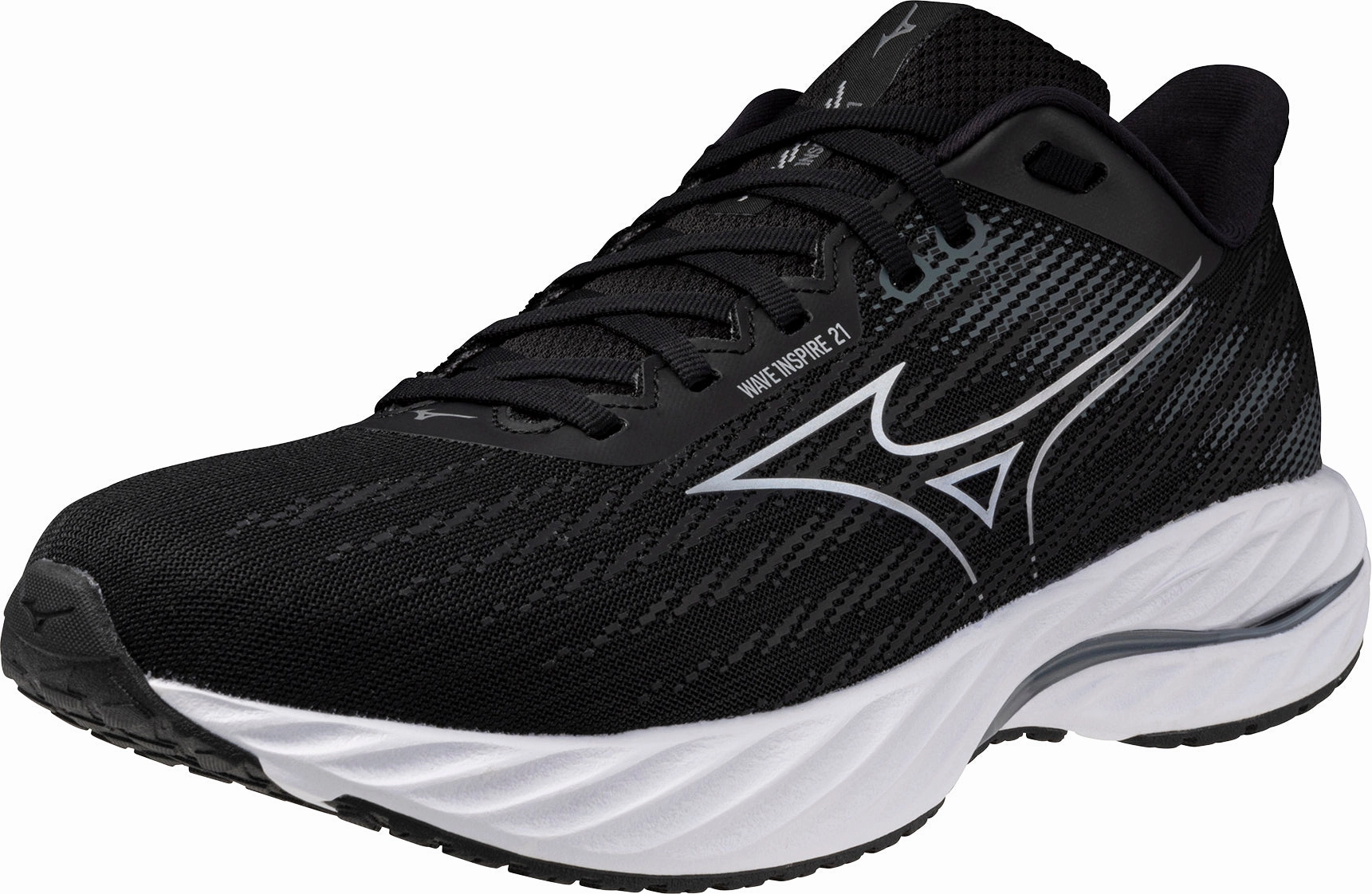 Shoes Mizuno Mizuno Wave Inspire 21 WIDE FIT (2E) Mens Running Shoes - Black