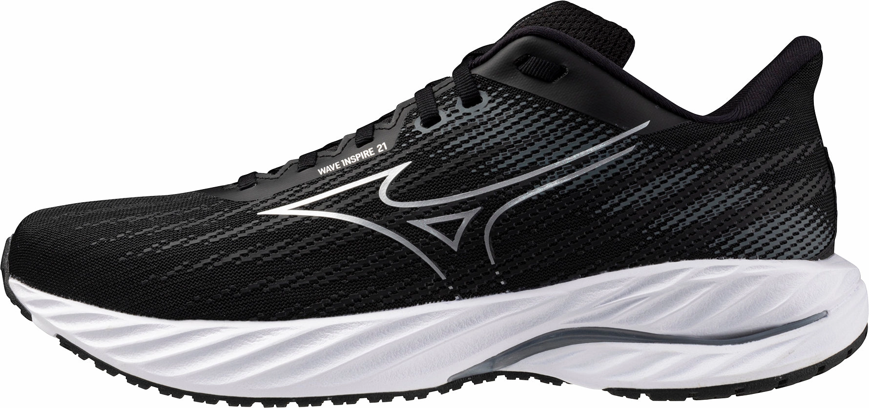 Shoes Mizuno Mizuno Wave Inspire 21 WIDE FIT (2E) Mens Running Shoes - Black