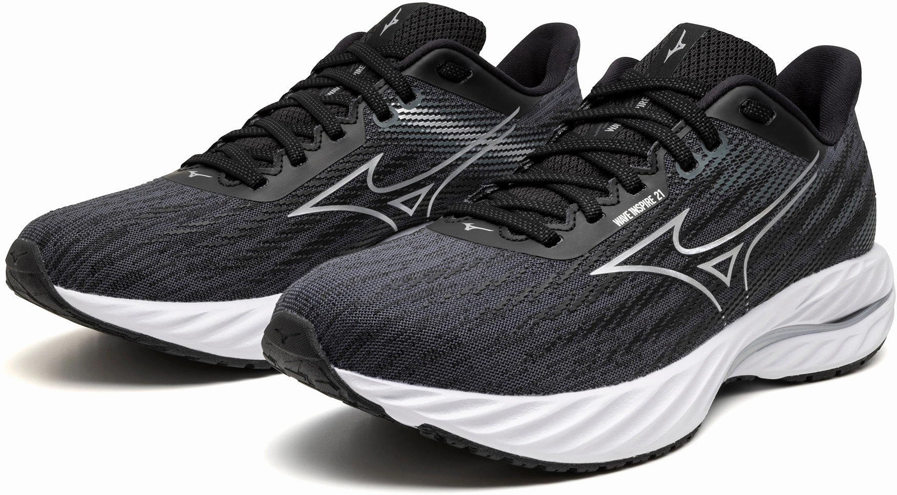 Shoes Mizuno Mizuno Wave Inspire 21 WIDE FIT (D) Womens Running Shoes - Black