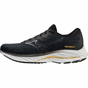 Shoes Mizuno Mizuno Wave Rider 26 WIDE FIT (2E) Mens Running Shoes - Black
