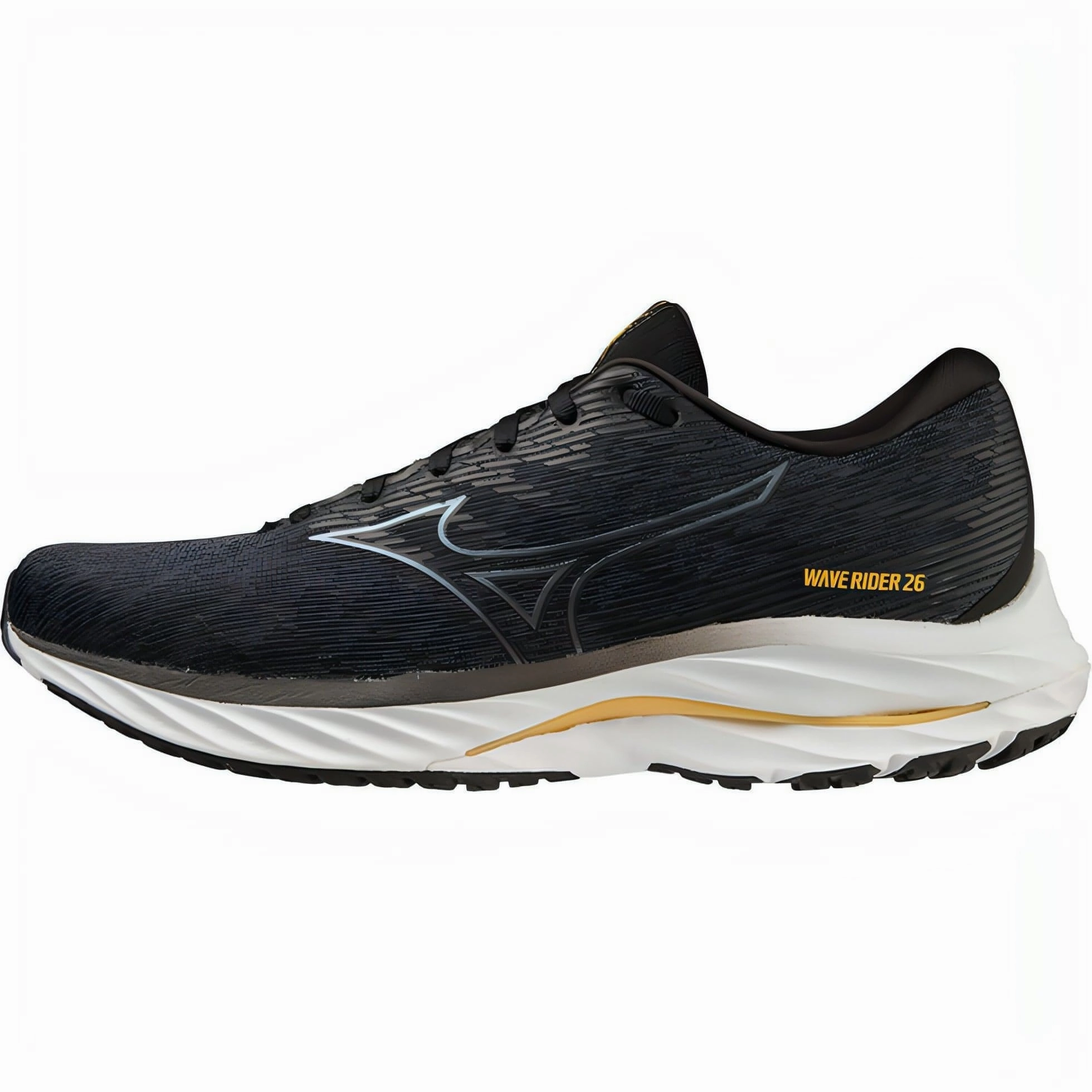 Shoes Mizuno Mizuno Wave Rider 26 WIDE FIT (2E) Mens Running Shoes - Black