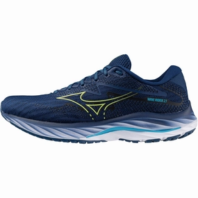 Shoes Mizuno Mizuno Wave Rider 27 Mens Running Shoes - Navy