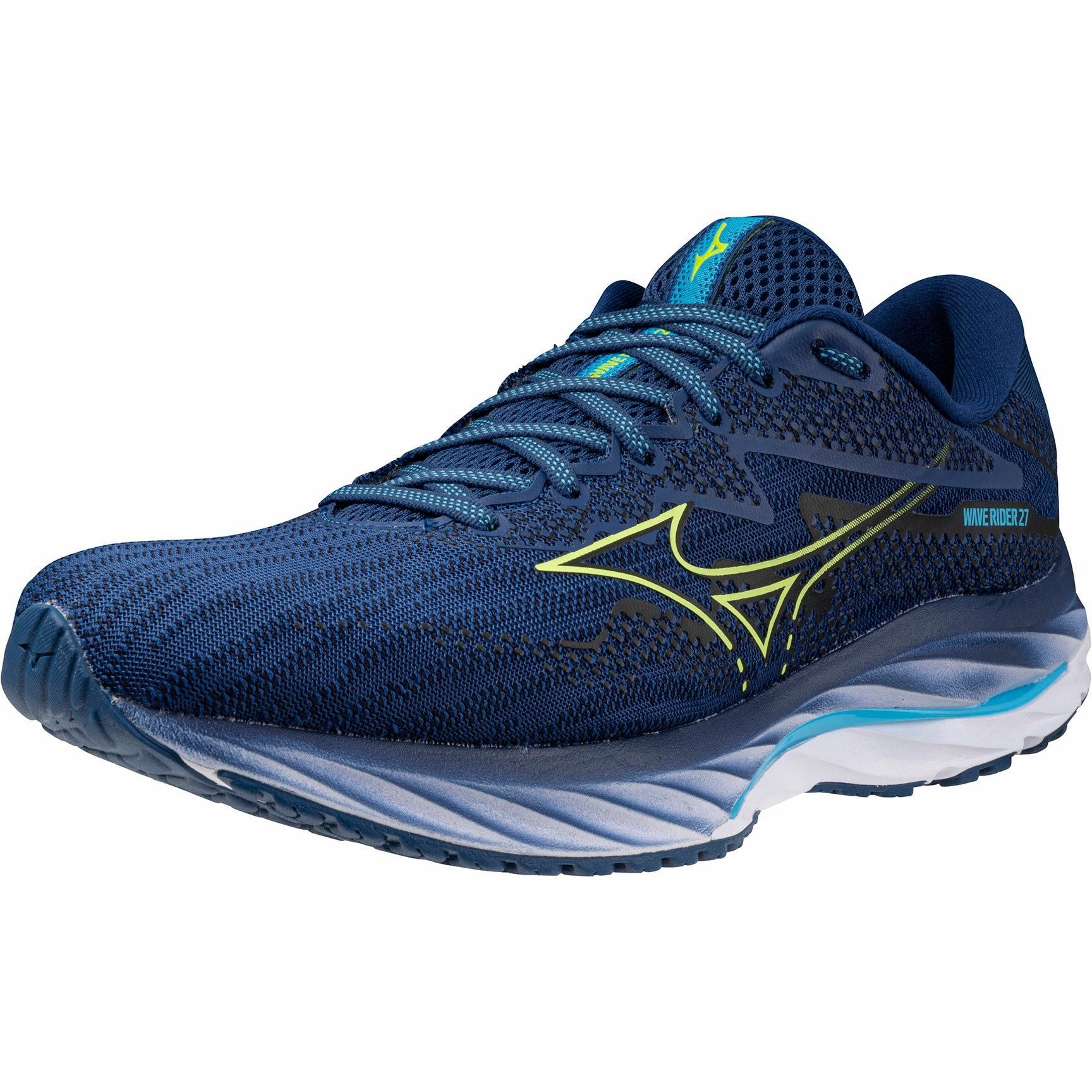 Shoes Mizuno Mizuno Wave Rider 27 Mens Running Shoes - Navy