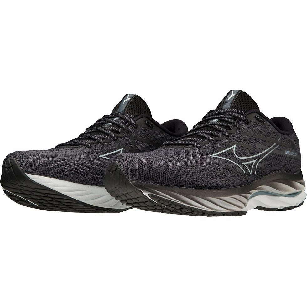 Shoes Mizuno Mizuno Wave Rider 27 WIDE FIT (2E) Mens Running Shoes - Black
